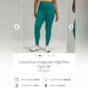 Lululemon Invigorate High Rise Tight 28"